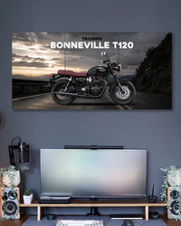 Three-panel Triumph Bonneville T120 3 Piece Poster Set artwork featuring premium detailed design 2