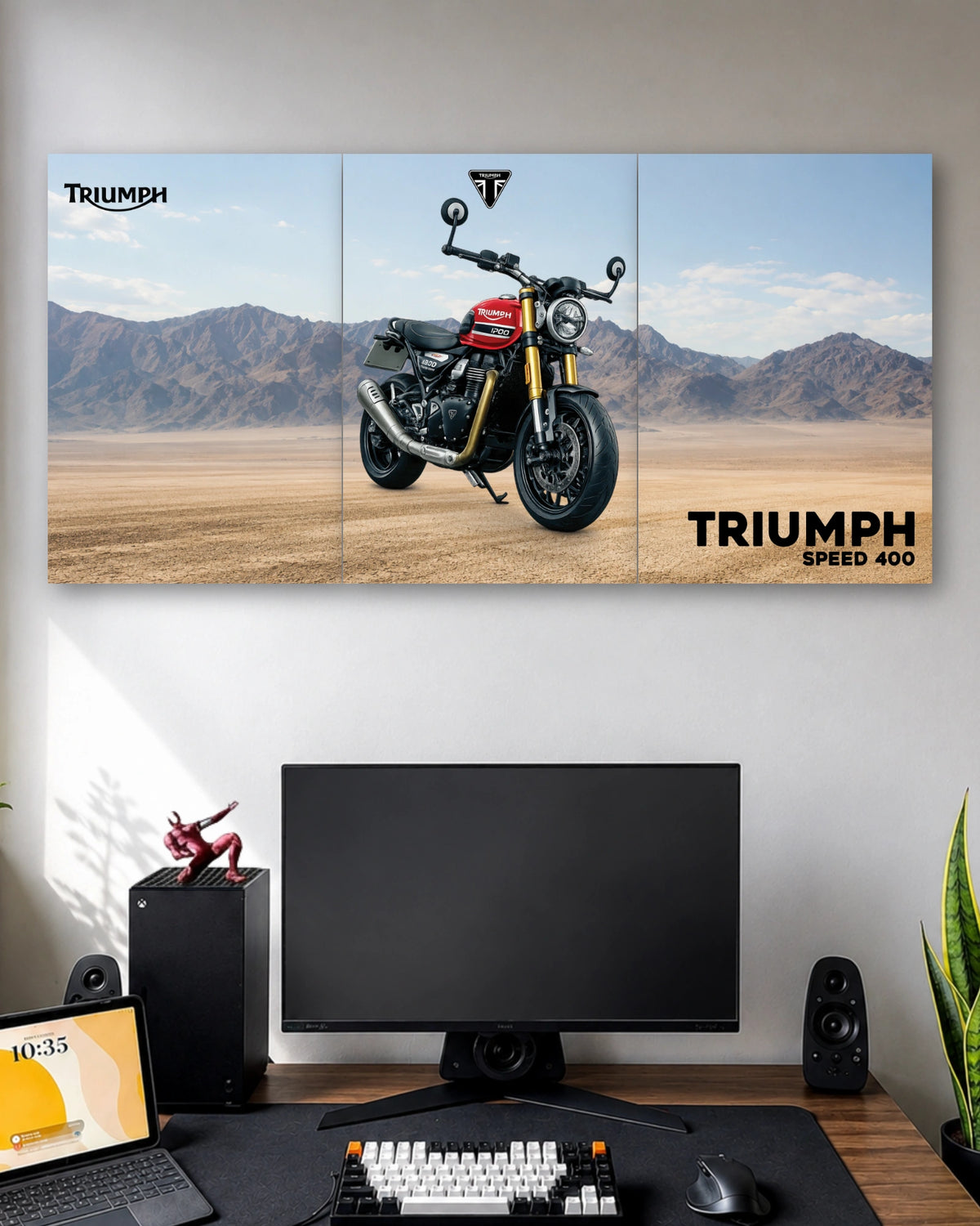 Three-panel Triumph Speed 400 3 Piece Poster Set artwork featuring premium detailed design 1
