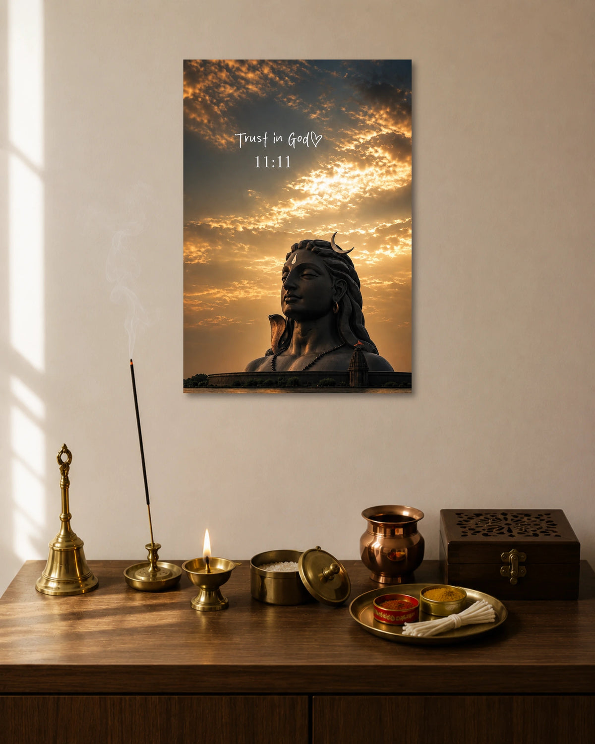 Trust in God 11:11 Adiyogi Poster poster artwork