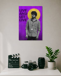 Vijay Live and Let Live Purple Portrait Poster poster artwork