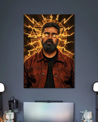 Alternative artwork featuring Vikram Kamal Haasan Glowing Eyes Poster