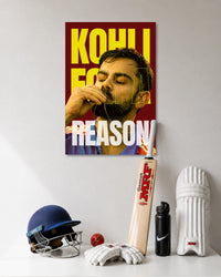 Virat Kohli for a Reason Cricket Portrait Poster poster artwork