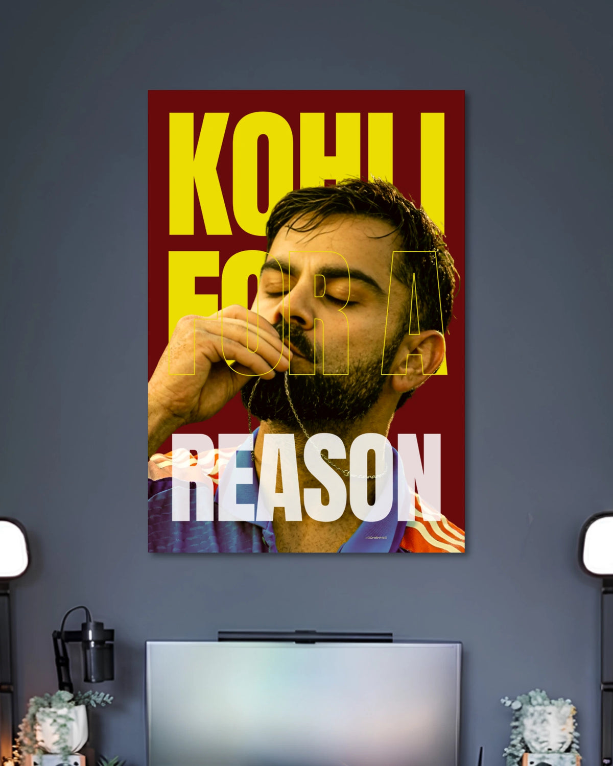 Alternative artwork featuring Virat Kohli for a Reason Cricket Portrait Poster