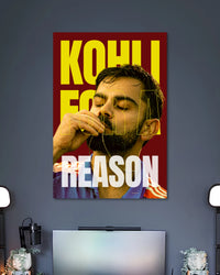Alternative artwork featuring Virat Kohli for a Reason Cricket Portrait Poster