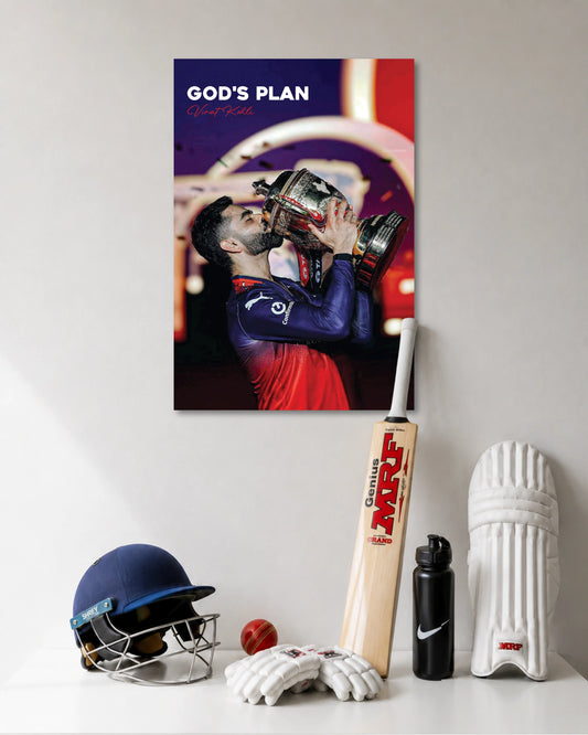 Virat Kohli God's Plan Poster premium artwork 1