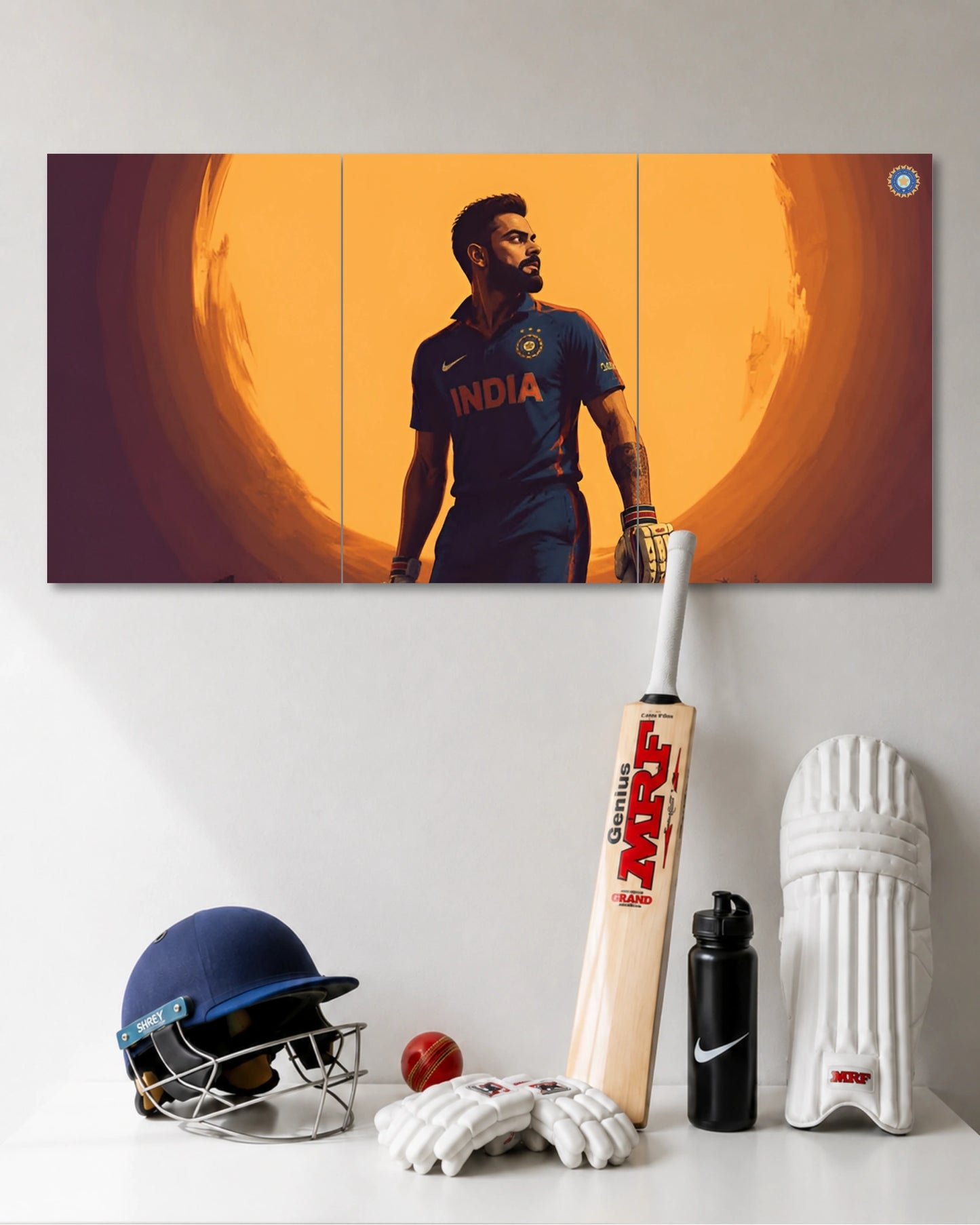 Virat Kohli Golden Aura 3 Piece Poster Set premium artwork 1