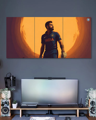 Virat Kohli Golden Aura 3 Piece Poster Set premium artwork 2