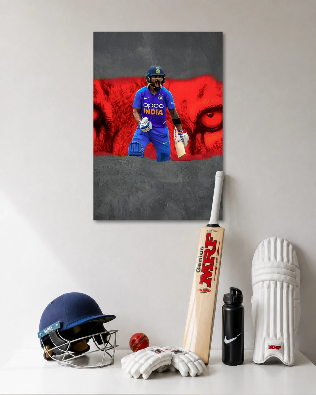 Virat Kohli Intense Celebration India Cricket Poster poster artwork