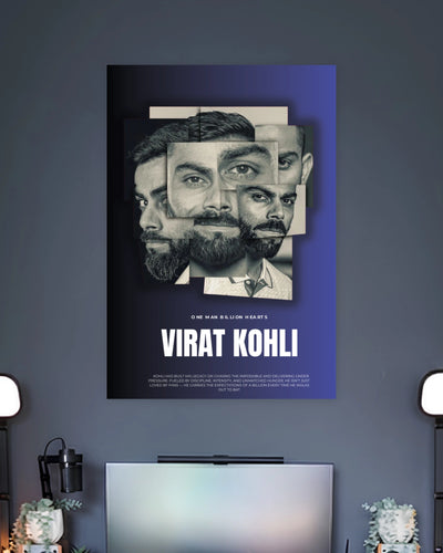 Virat Kohli Mosaic Portrait Poster premium artwork 2