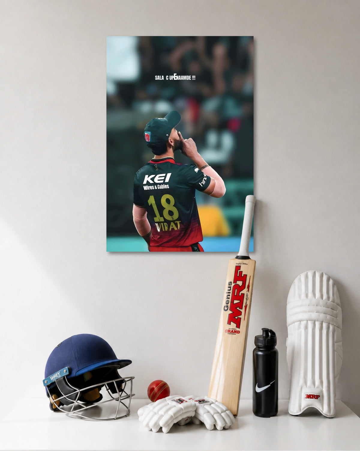 Virat Kohli Victory Gesture Poster premium artwork 1