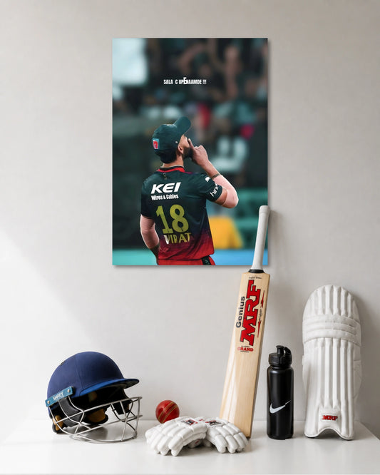 Virat Kohli Victory Gesture Poster premium artwork 1