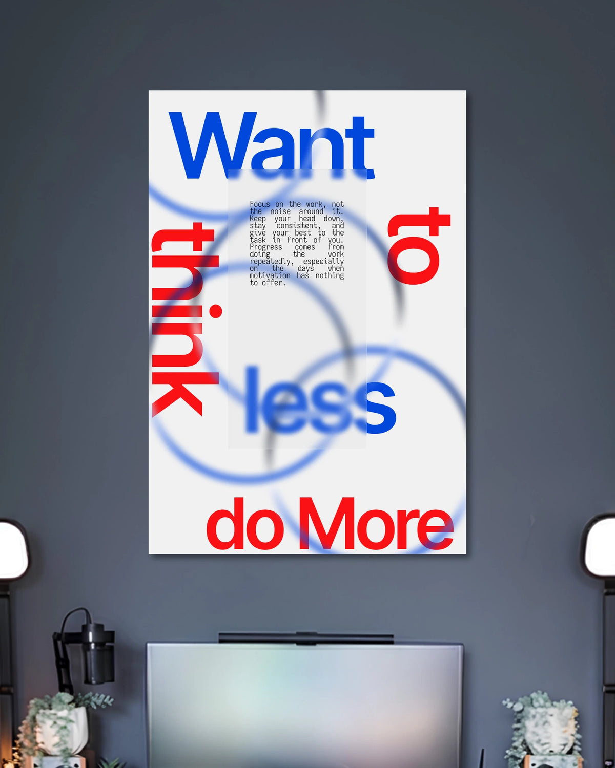 Alternative artwork featuring Want It Think Less Do More Poster