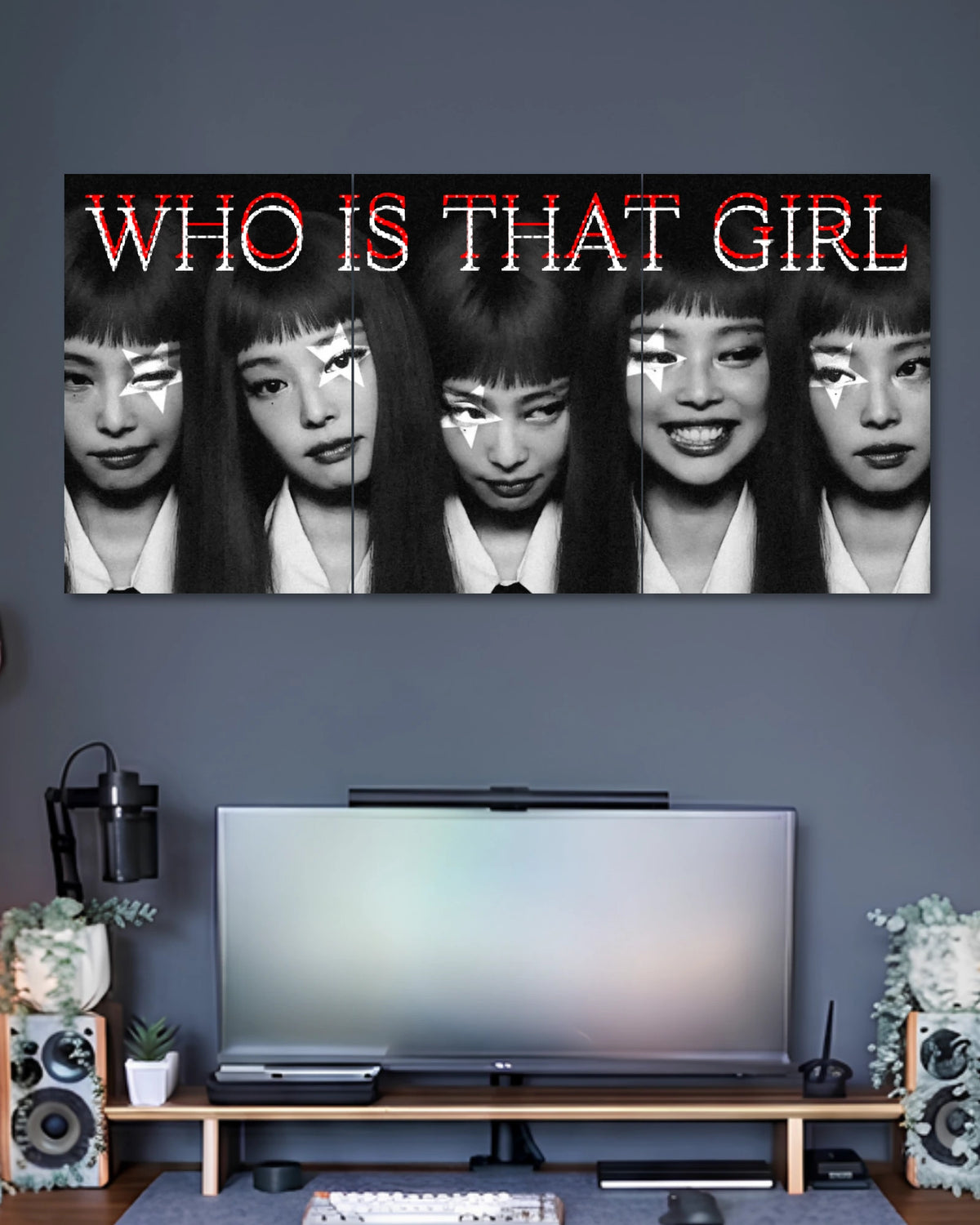 Who Is That Girl Black & White 3 Split Poster