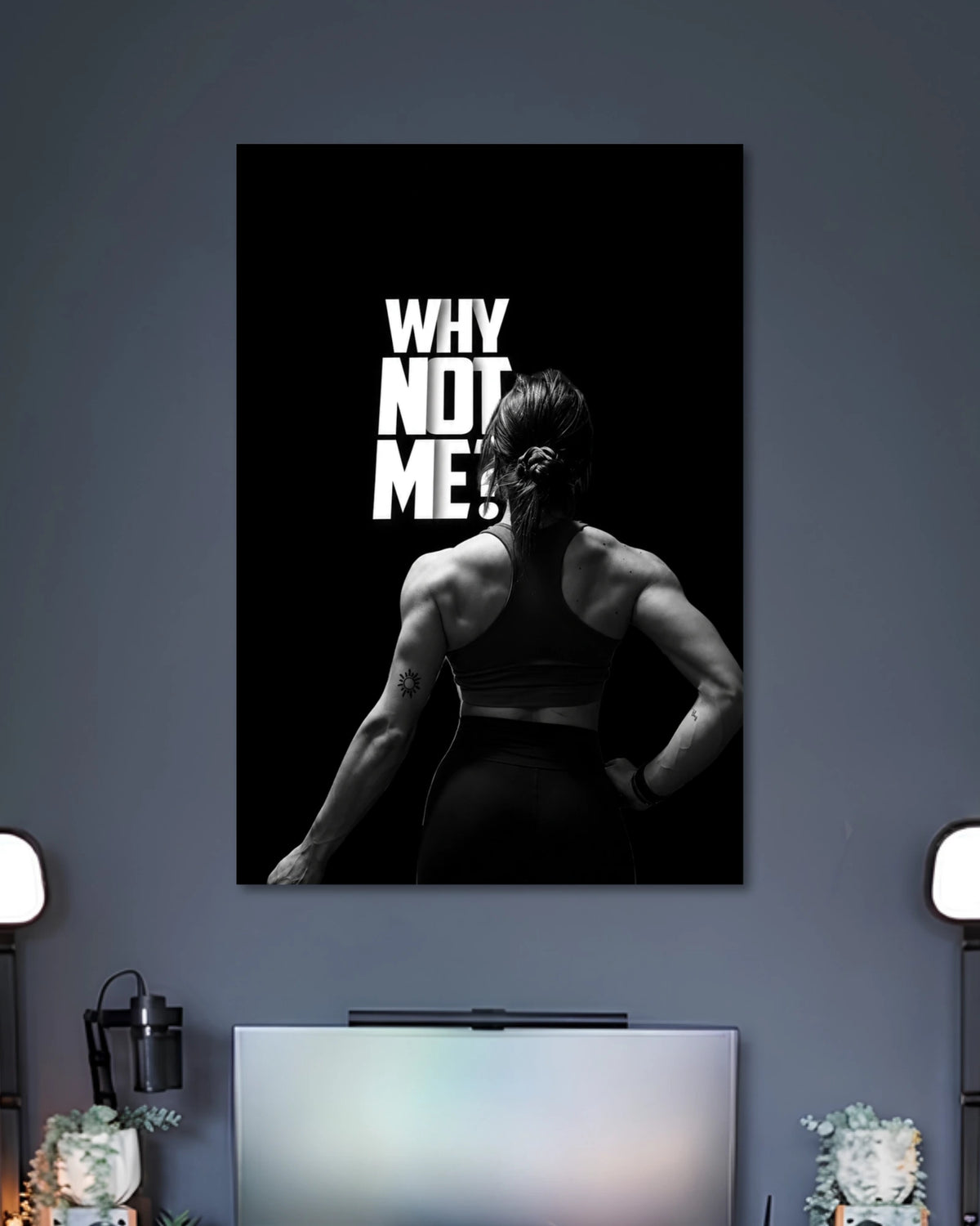 Alternative artwork featuring Why Not Me Women's Fitness Motivation Poster