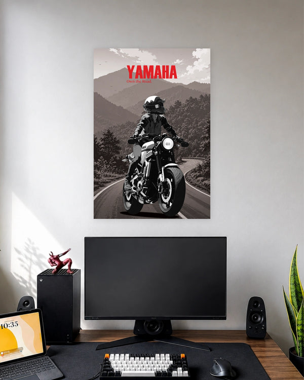 Yamaha Rider Mountain Road Poster