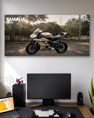 Three-panel Yamaha YZF-R6 3 Piece Poster Set artwork featuring premium detailed design 1