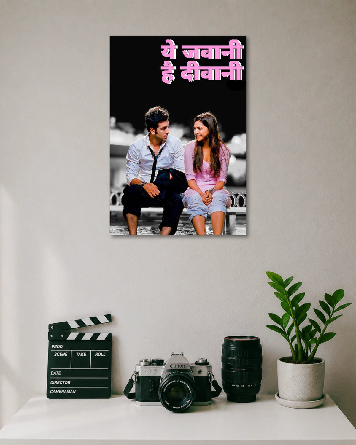 Yeh Jawaani Hai Deewani Ranbir & Deepika Poster artwork with bold detailed composition 1