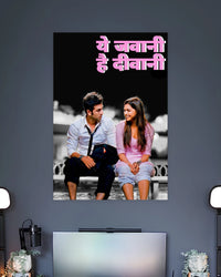 Yeh Jawaani Hai Deewani Ranbir & Deepika Poster artwork with bold detailed composition 2