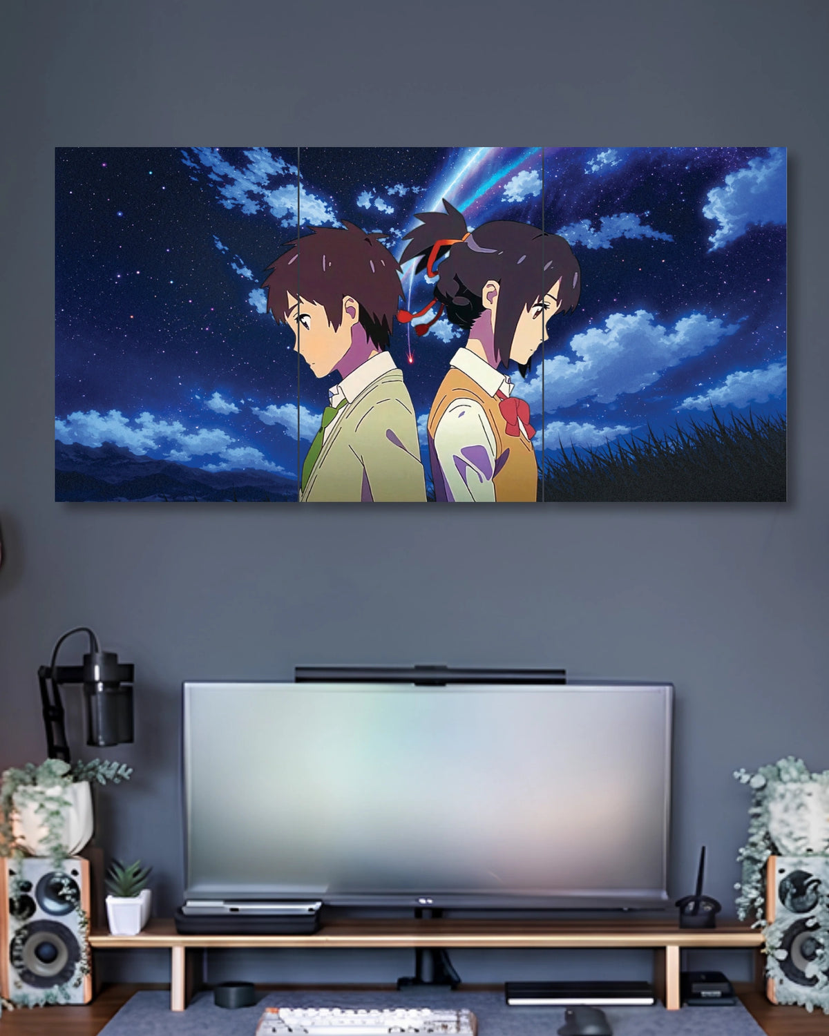 Three-panel Your Name Night Sky 3 Piece Poster Set artwork featuring premium detailed design 2