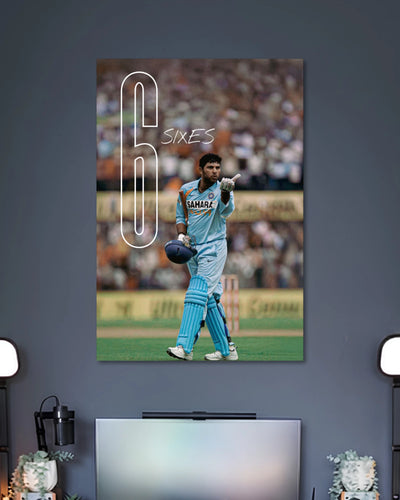 Alternative artwork featuring Yuvraj Singh 6 Sixes Iconic Cricket Poster