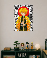 Zenitsu Agatsuma Demon Slayer Anime Poster poster artwork