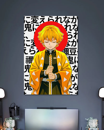 Alternative artwork featuring Zenitsu Agatsuma Demon Slayer Anime Poster