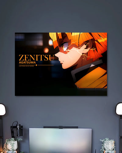 Zenitsu Lightning Profile Poster premium artwork 2