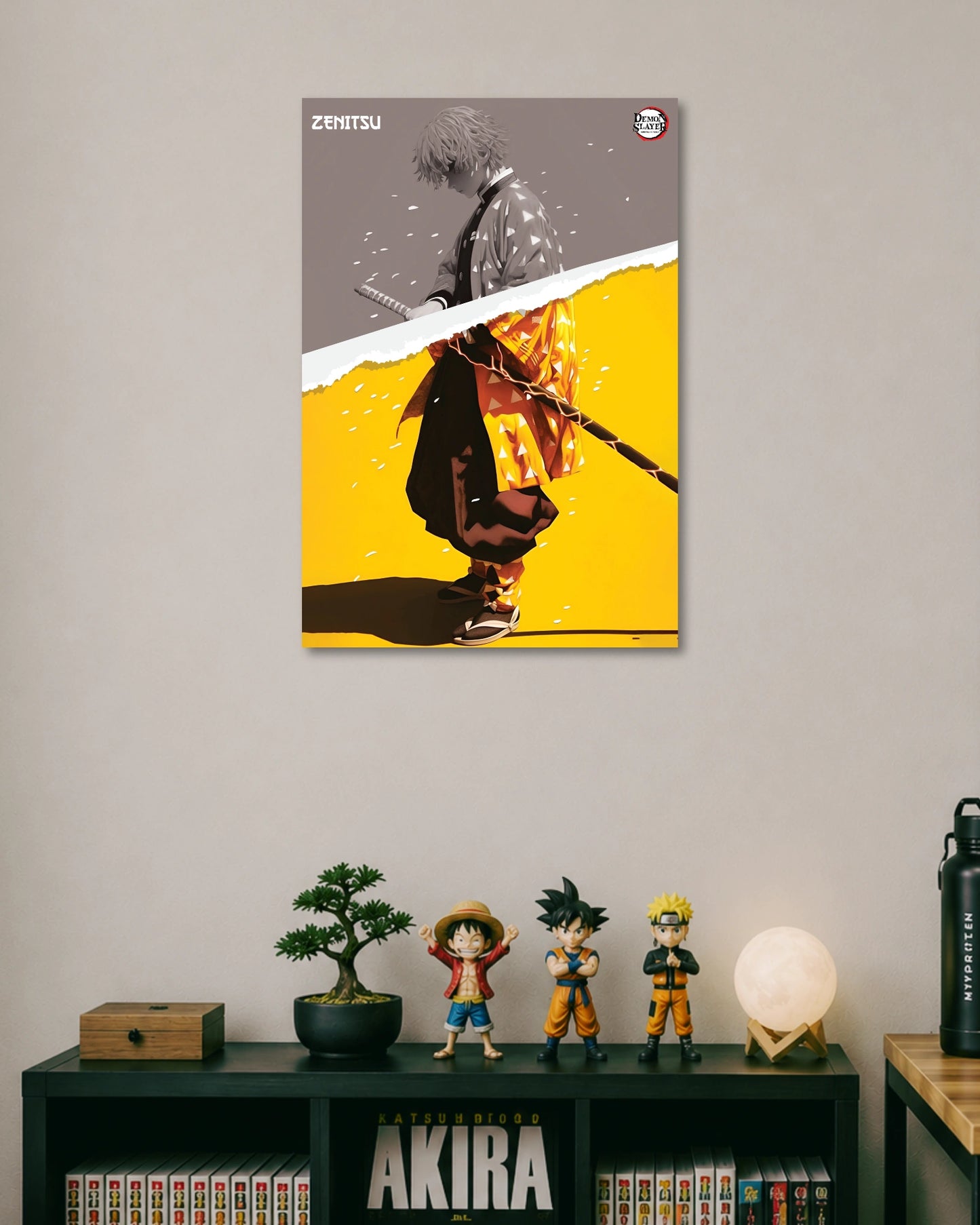 Zenitsu Split Art Poster artwork with detailed composition 1